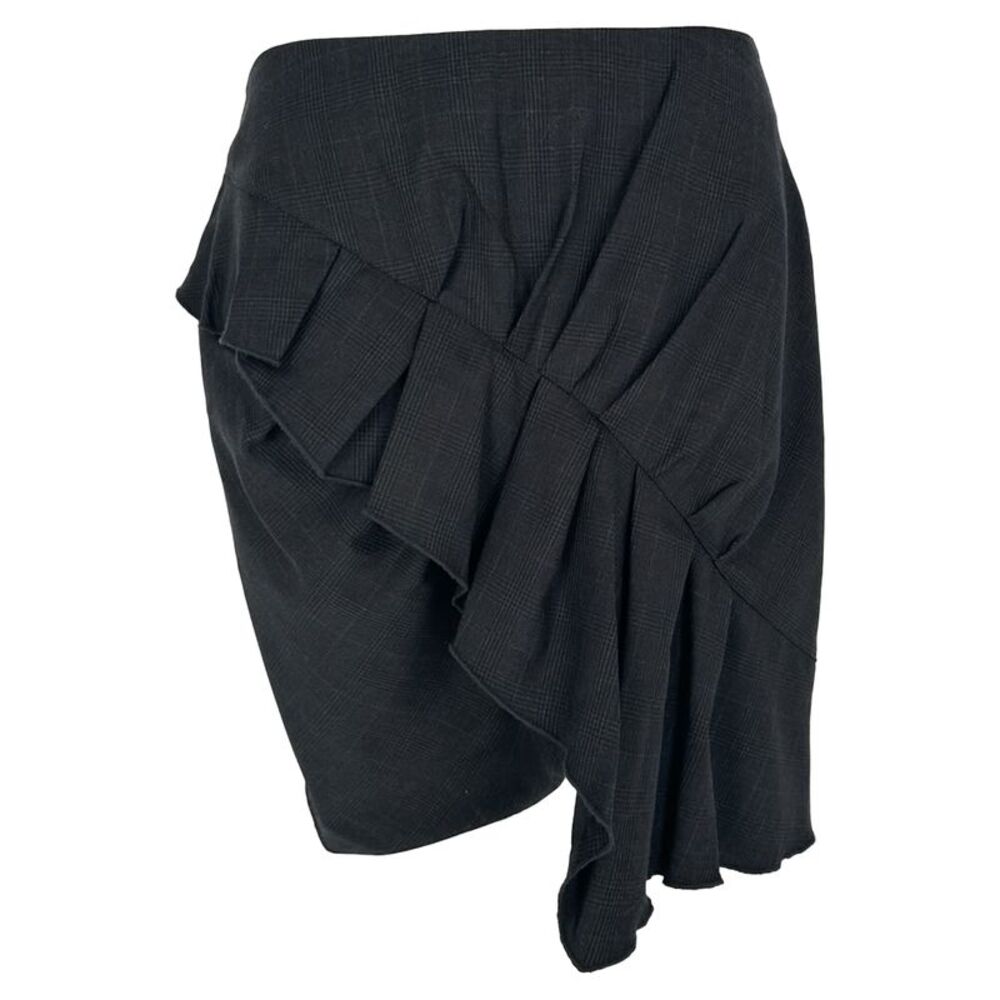Isabel Marant Etoile Nel Ruffled Mini Skirt in Dark Grey Wool